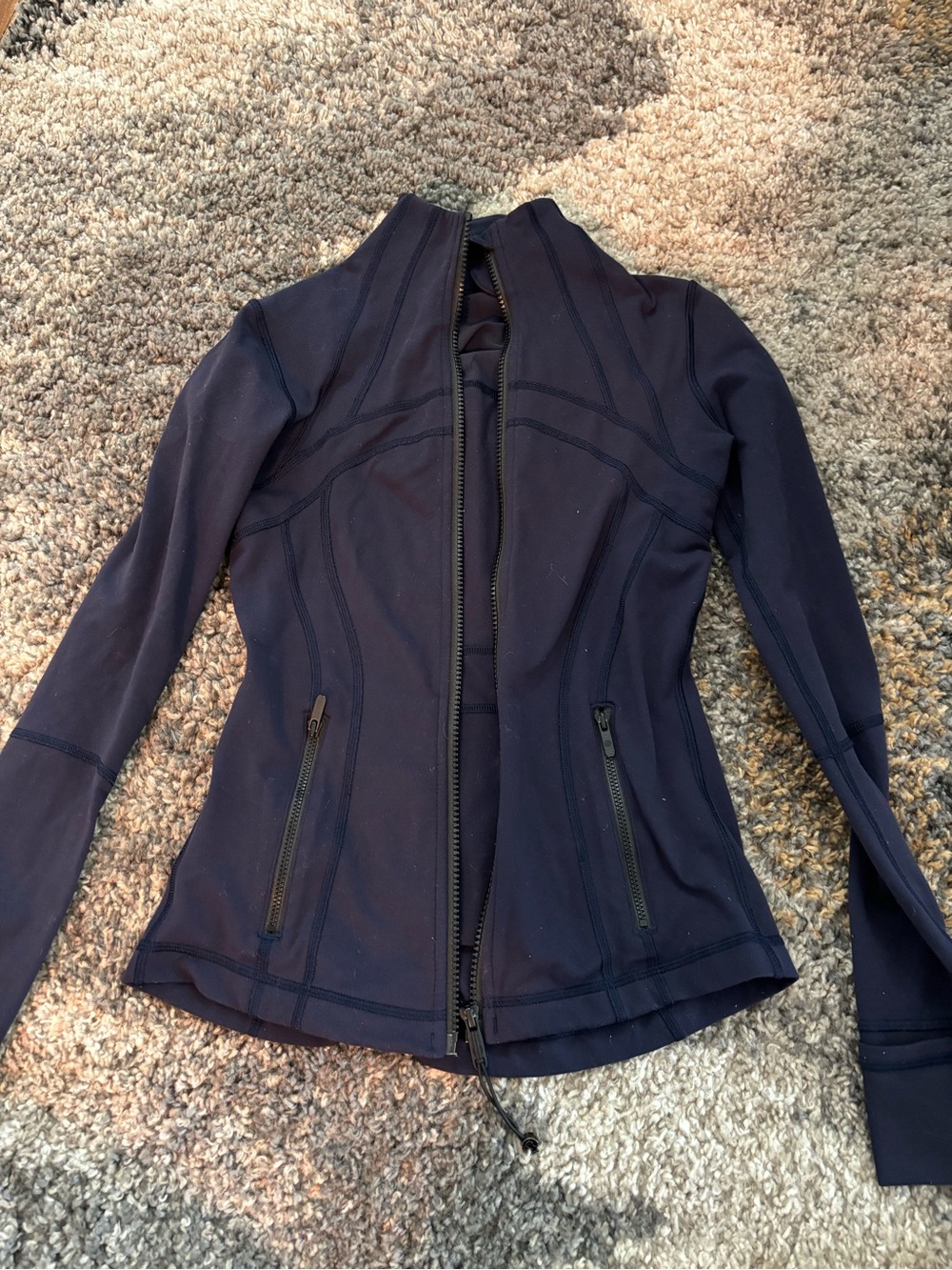 lululemon athletica Dark Navy Fitted Zip Jacket